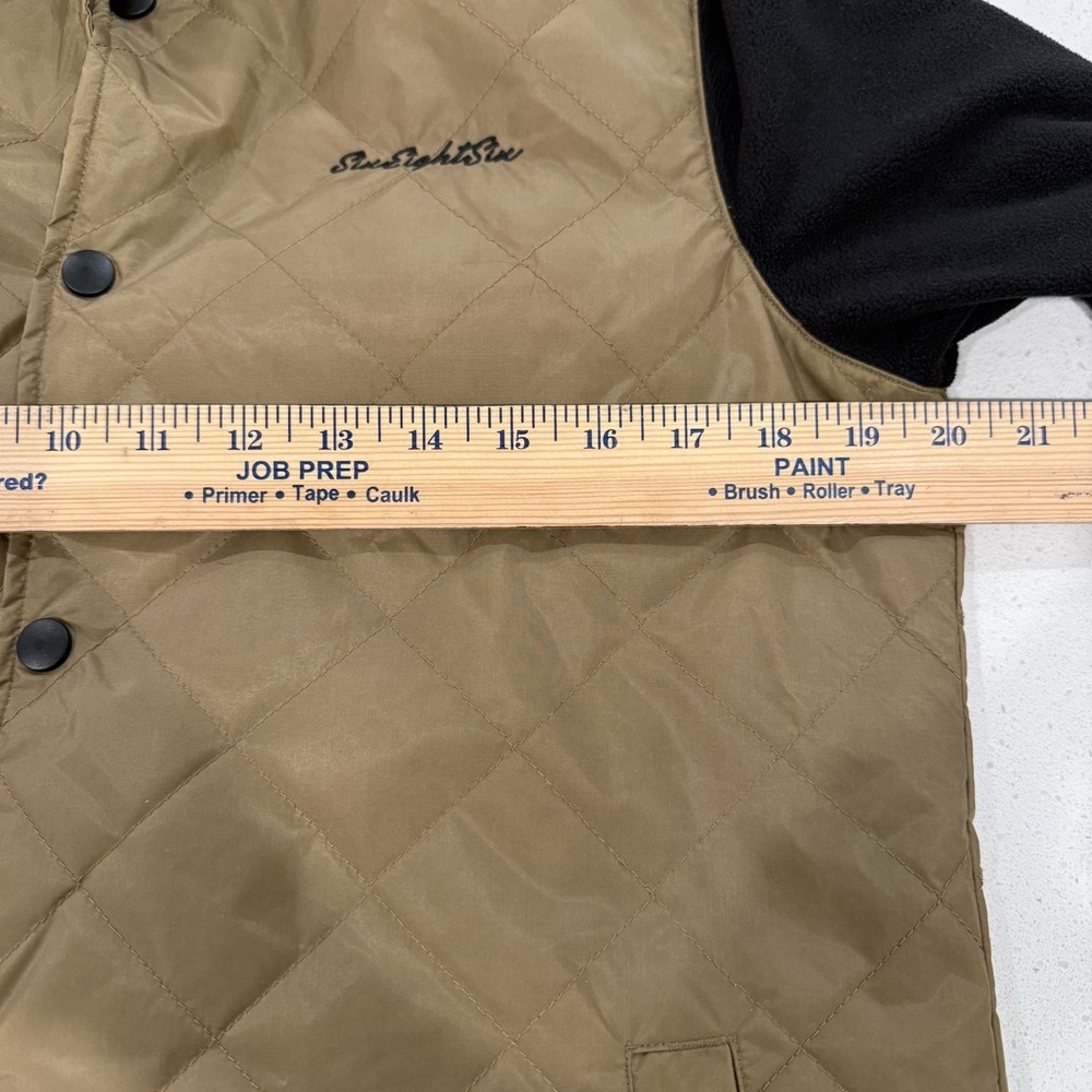 686 Aries Smarty Quilted Fleece Jacket Tan Black Ski‎ Snowboard Women Large - Picture 7 of 8